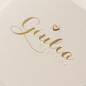 Geboortekaartje Giulia | bling goud | liefroze | letterpers