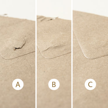 Vergelijking enveloppen-met logokopie