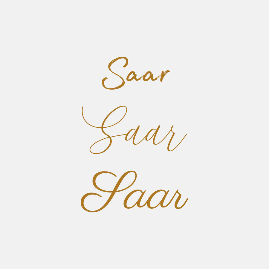 Saar | verschil per lettertype