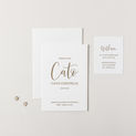 Geboortekaartje Cato | letterpers | bling goud