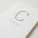 Geboortekaartje Cato | houten letter | liefroze