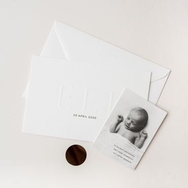 Geboortekaartje Eli | jongen | lief | preeg