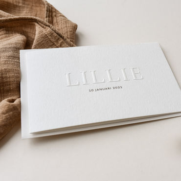 Geboortekaartje Lillie | lief | preeg