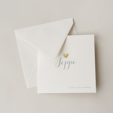 Geboortekaartje Jeppe | jongen | klassiek | goudfolie