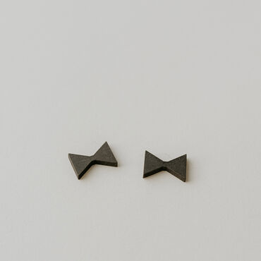 Houten strik | zwart | studiokuuk