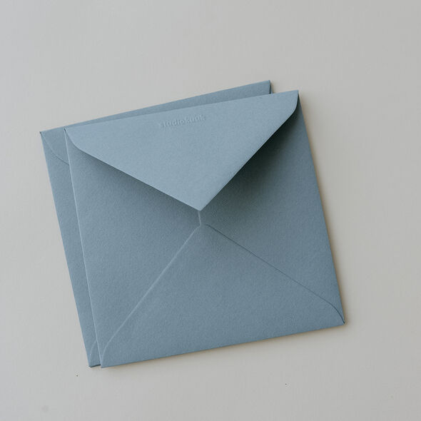 Envelop | petrolblauw | vierkant | 14 x 14 cm | studiokuuk