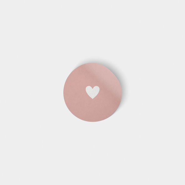 Sluitsticker | lief roze | hart