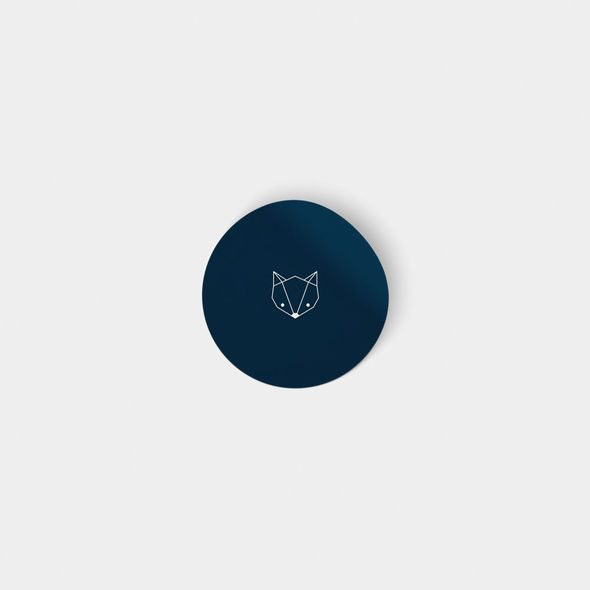 Sluitsticker | deftig blauw | vosje