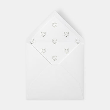 Voering | mosgroen | patroon vosjes