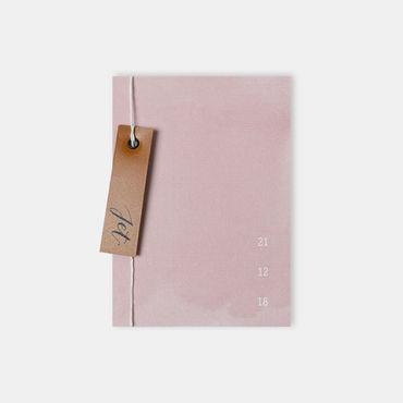 Geboortekaartje leer_touw creme _oud roze_144x99_voorkant