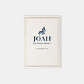 Geboortekaartje Joah | folierand hartjes | goudfolie | ezeltje | deftig blauw